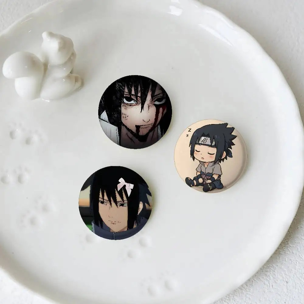 وسيم S-SasukesinhoS شارات باردة صفيح دبوس زر مخصص أنيمي دور المدرسة القديمة بروش الكرتون طوق شارة هدية #3