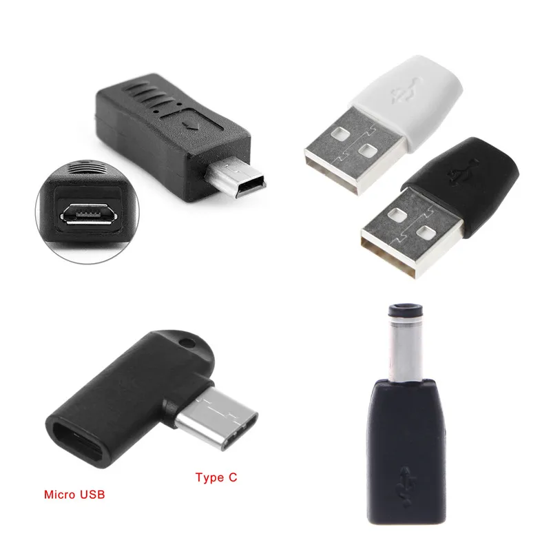 1 PC Micro USB żeńskie na Mini USB męskie Adapter ładowarka konwerter typ adaptera C /5.5x2.1mm /USB 2.0 mikro USB męski USB żeńskie