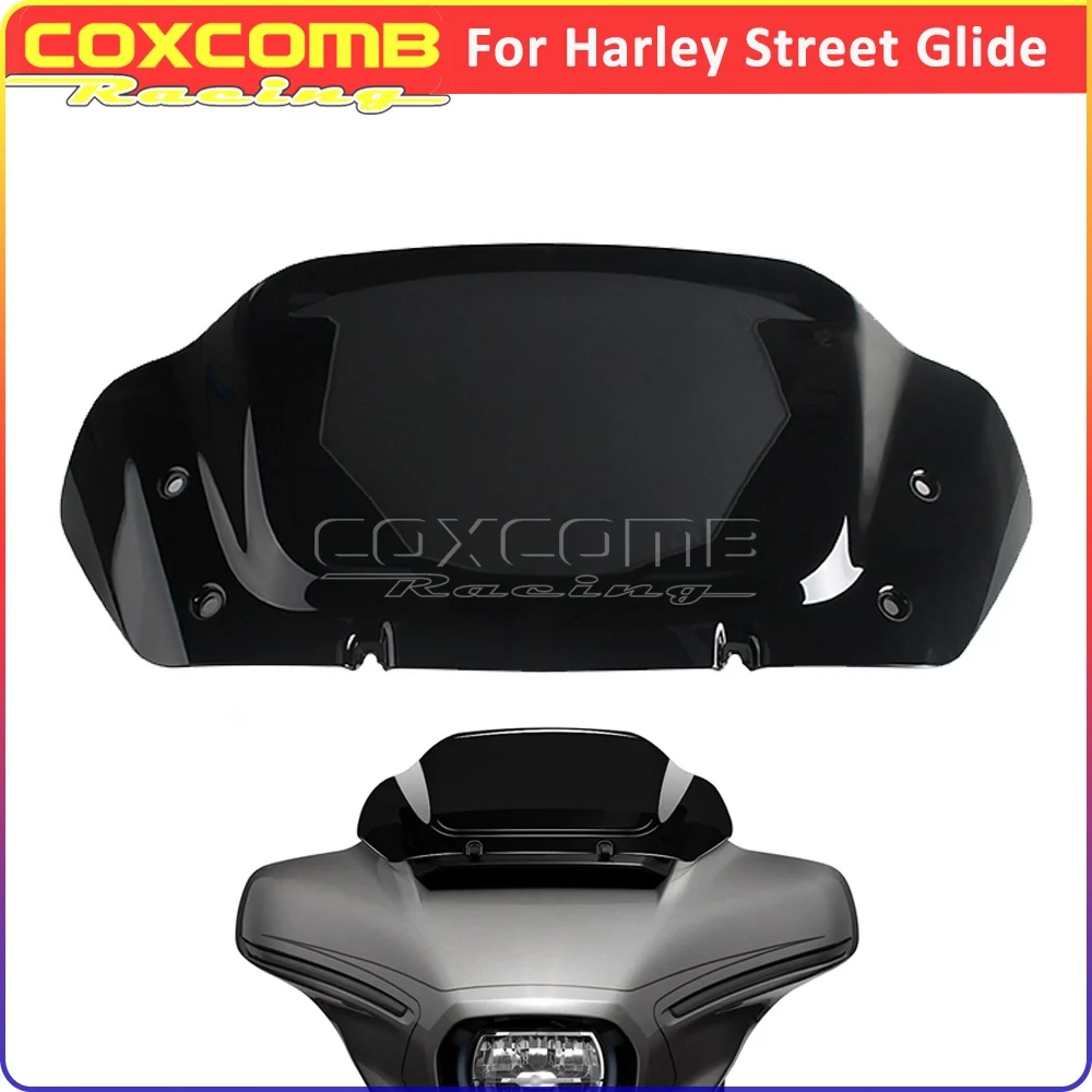 Windshield Riser Bracket Motorcycle Front Fairing Windshield Wave Wind Splitter Deflector For Harley Road Glide FLTRX 2023 2024