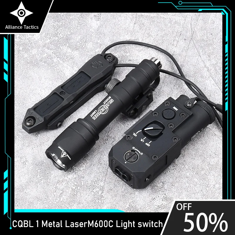 

WADSN CQBL 1 Metal Red Green Blue IR Laser M300 M600 SF White LED Flashlight Dual Control Pressure Switch Fit Picatinny Rail