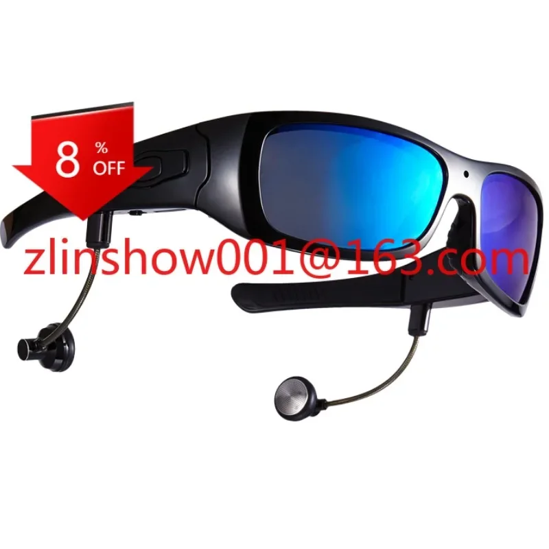 Custom Designer Earphone 1080p Smart Glasses With Video Camera Polarized Mobile Camera Glass With Blue Toother