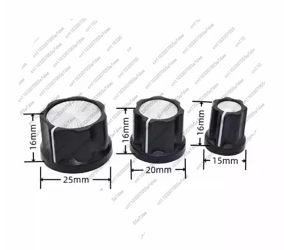 5pcs potentiometer knob cap plastic hat 6mm inner hole flower shaft hole electronic instrument equipment adjustment knob