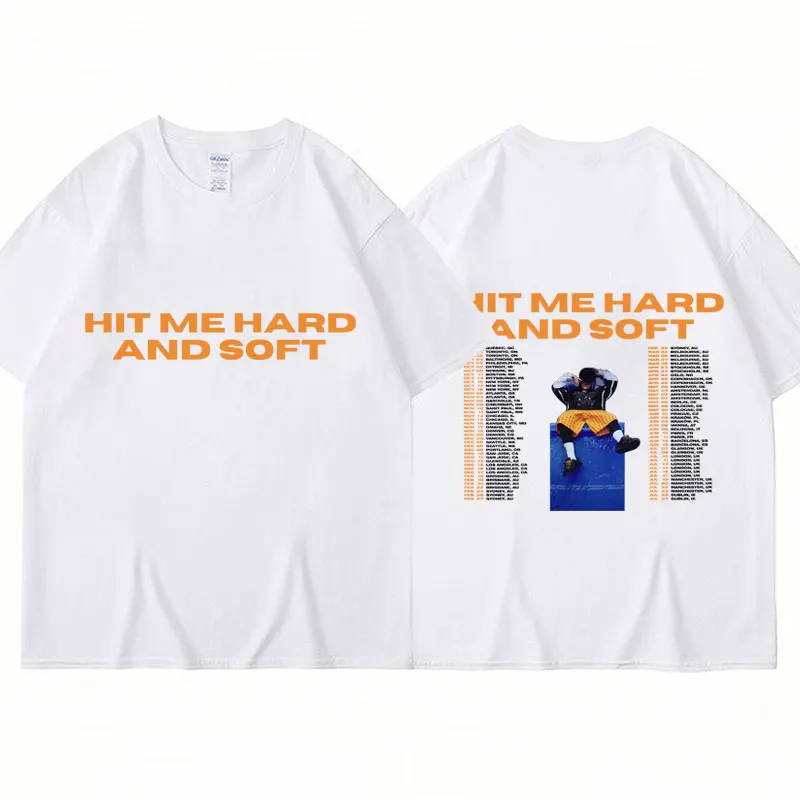 Hit Me Hard and Soft 2024 Tour Graphic T-Shirt Men's Clothing Fashion Hip Hop Harajuku T Shirts Cotton Oversized Tops Fans Gift