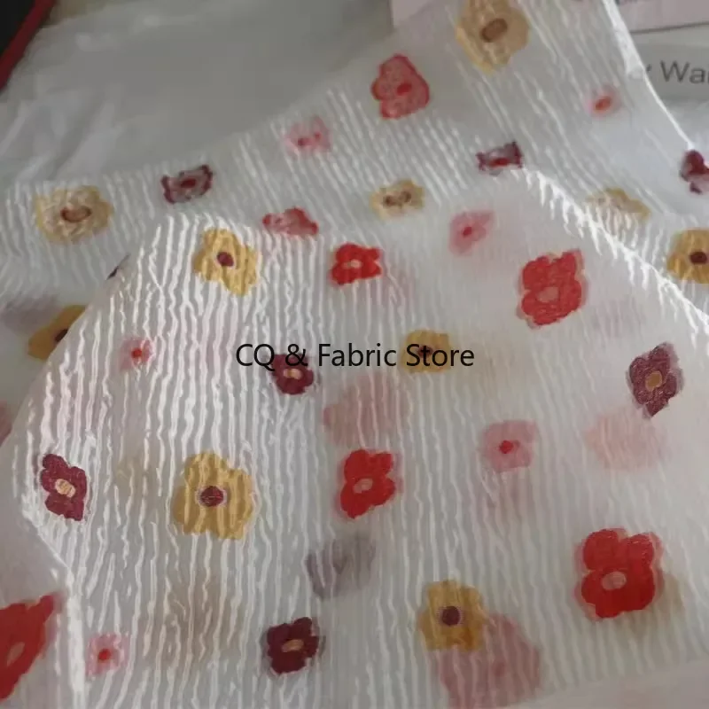 

Жаккардовая ткань окрашенная в японском стиле, красочная тисненая цветочная рубашка, жилет, материал для шитья своими руками, ткань по метрам