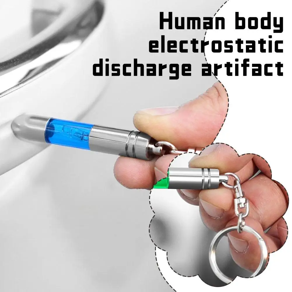 Human Body Static Eliminator Portable Anti-Static Keychain Static Electricity Remover Discharge Key Chain For Human Body T1R5