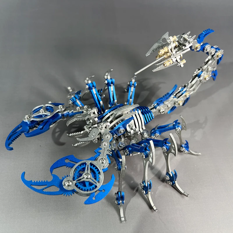 3d metalowy konstruktor Puzzle Scorpion zestaw modeli do składania symulacja mechaniczny montaż owadów układanka antystresowa zabawki wykonane