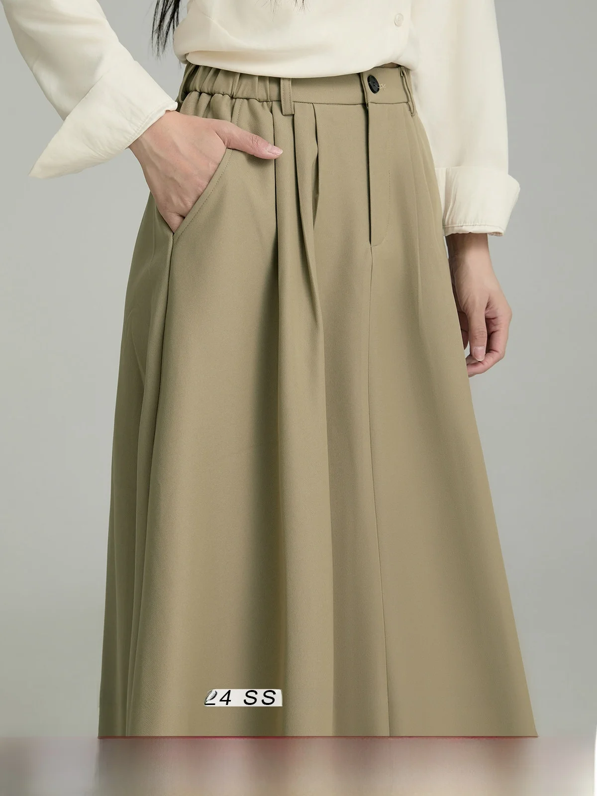 

Женская винтажная плиссированная юбка А-силуэта с высокой талией, осенне-зимняя новинка, элегантная юбка миди