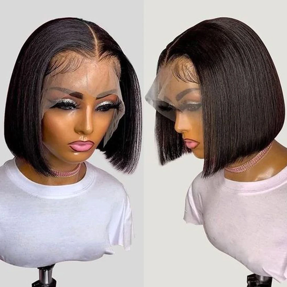 Bob Wig Human Hair Straight Lace Front Wigs Human Hair Short Bob Human Hair Wigs Black Lace Front Wig Human Hair Wigs 100%Human