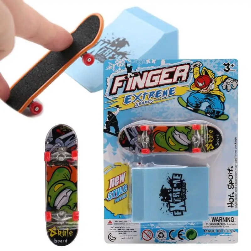 Creative Finger Skateboard Ramp Kit Wooden Fingerboard Toy Novelty Professional Fingers Skate Set kids birthday Christmas Gifts