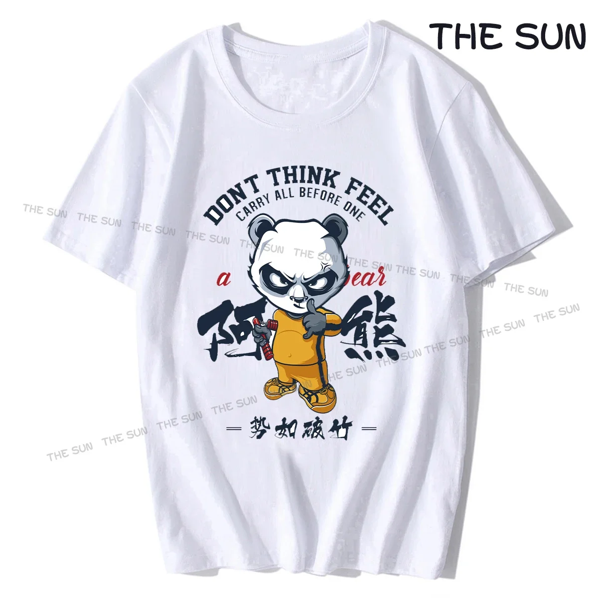 

Men's Hip Hop Harajuku Panda Casual T-Shirt Panda Graffiti Printing Shirt Street Fashion Short Sleeve Clothing cotton