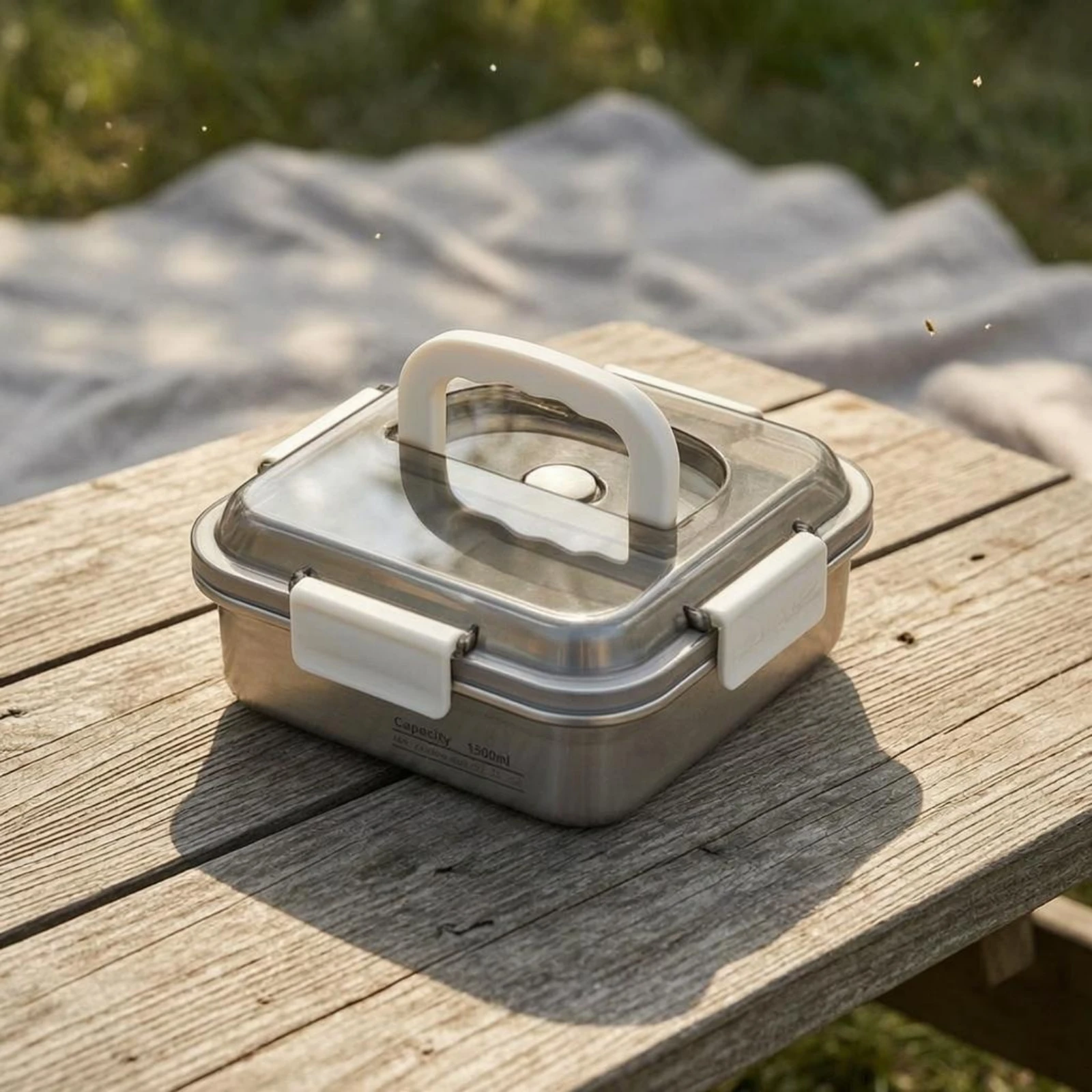 Stainless Steel Food Storage Container Transparent Lid Stainless Steel Food Container Leakproof Stackable for Travel