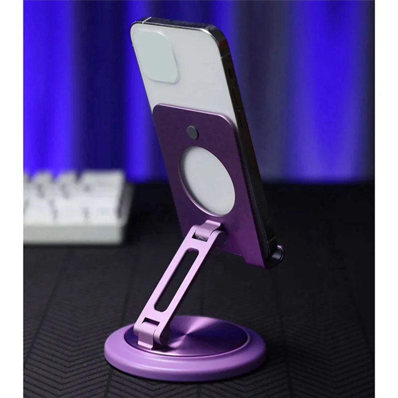 

M85K Aluminum Alloy Cell Phone Tablet Stand Rotating Cell Phone Tablet Universal Desktop Stand,Blue