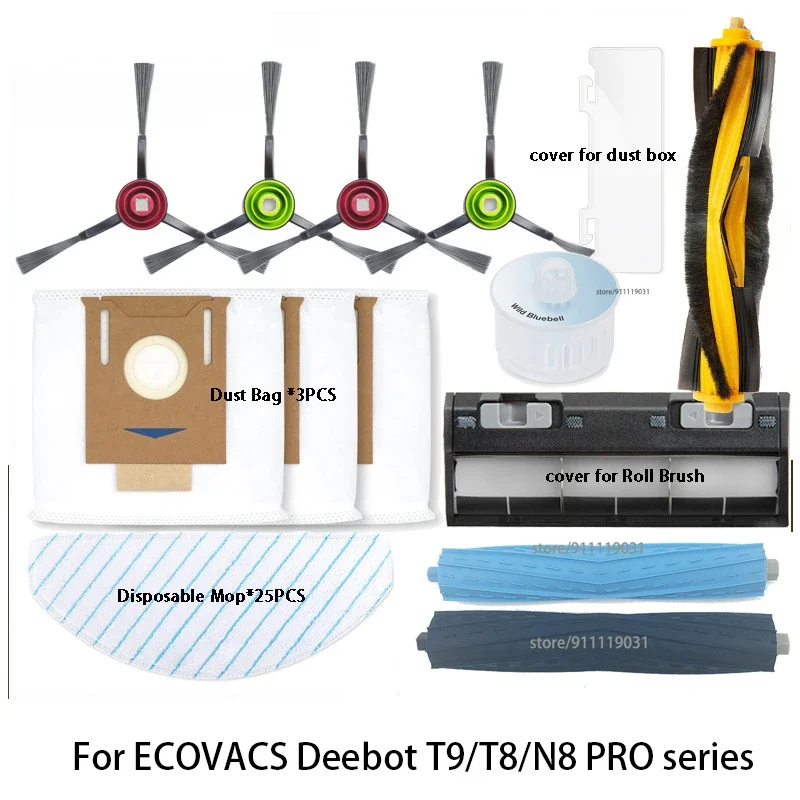 Voor Ecovacs Deebot T9 Aivi T8 Aivi N8 Pro Serie Robot Stofzuiger Zijborstel Belangrijkste Borstel Stof Doos Filter accessoires