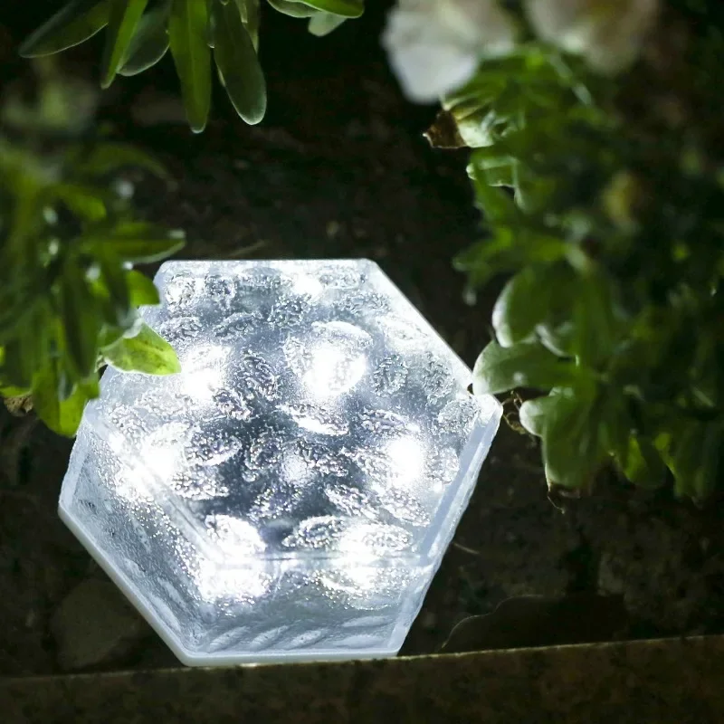 Luz Solar enterrada para decoración de jardín, lámpara de azulejo de suelo, impermeable, patio subterráneo, paisaje, césped, luces LED