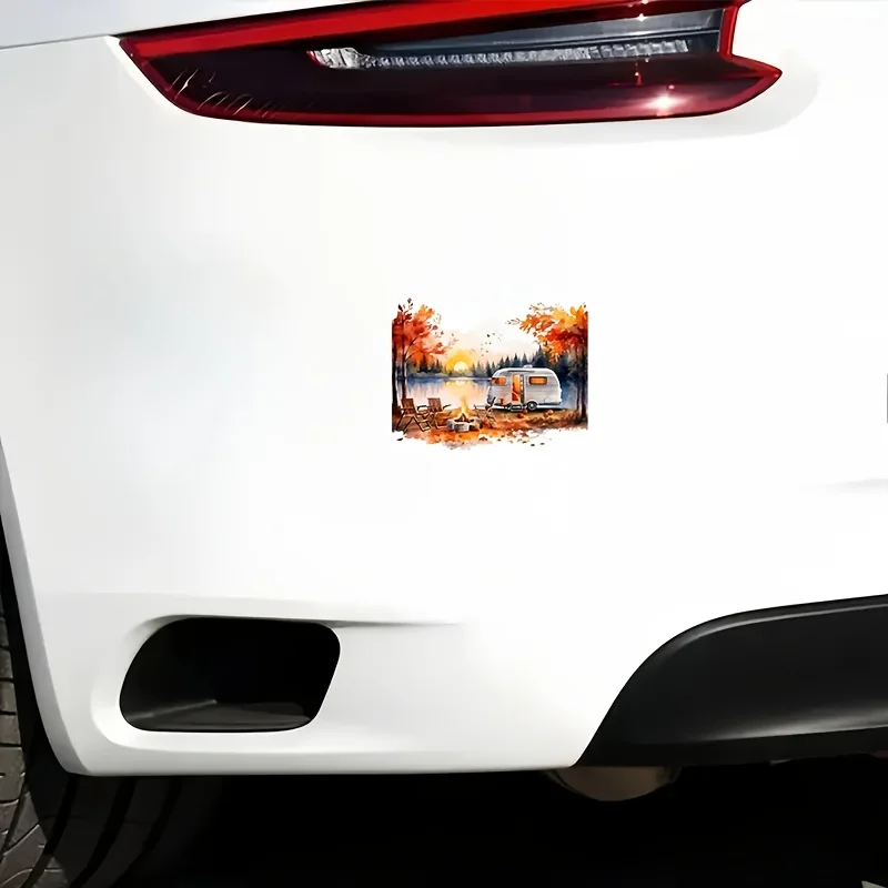 

Wanderlust Camping RV Vinyl Sticker, Designed for Outdoor Enthusiasts, Ideal for Trucks, Windows and Wall Decoration