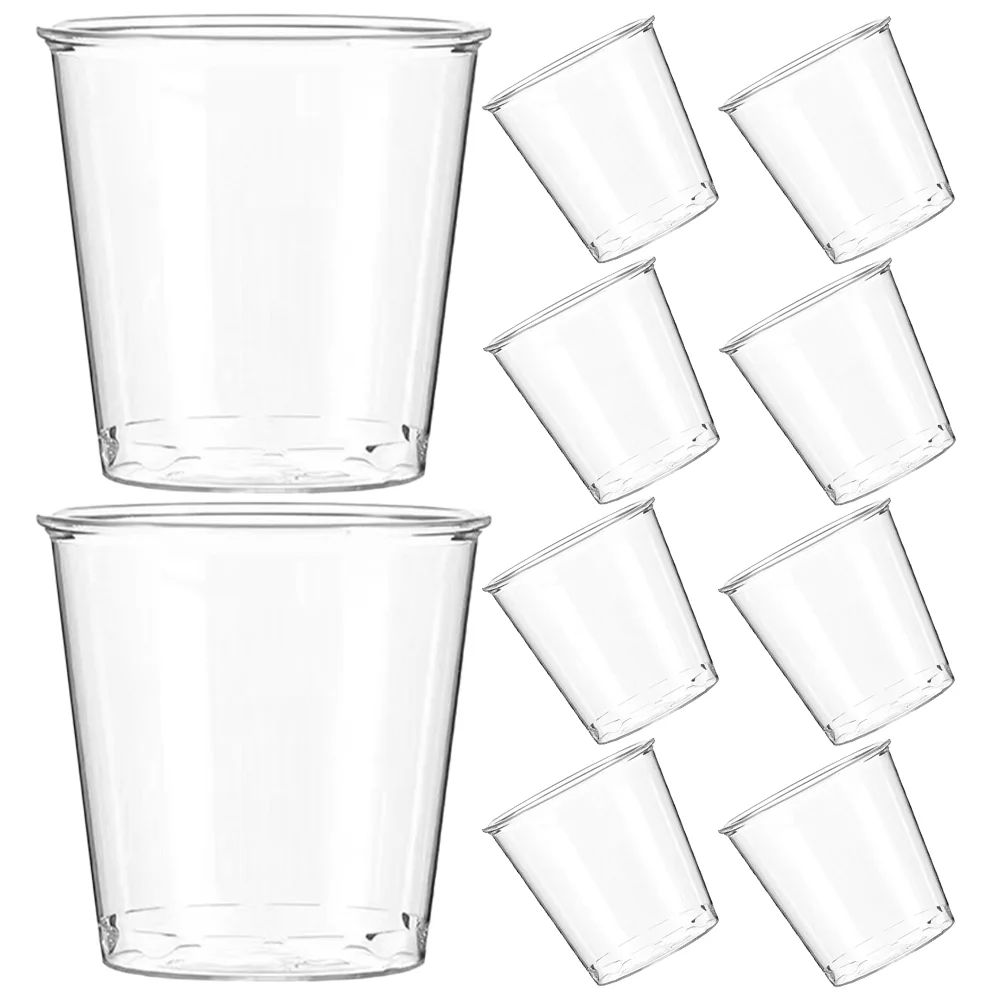 

100 Pcs Measuring Cups Disposable Wineglass Multi-use Party Clear Plastic for Drinking Beverage Glasses