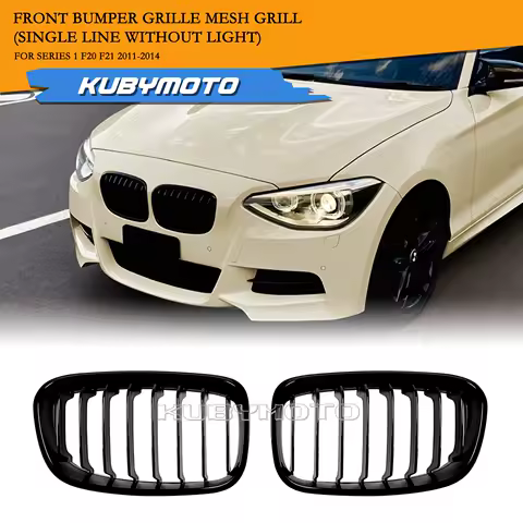 Car Front Kidney Grille Center Grill Hood Mesh Grid For BMW 1 Series F20 F21 2011-2014