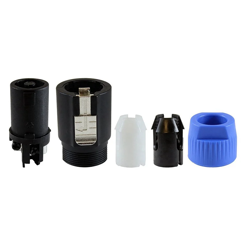 AA84 Speaker Plug Twist Lock 4 Pole Speaker Plug Compatible With Neutrik Speakon NL4FC, NL4FX, NLT4X, NL2FC - 12 PACK