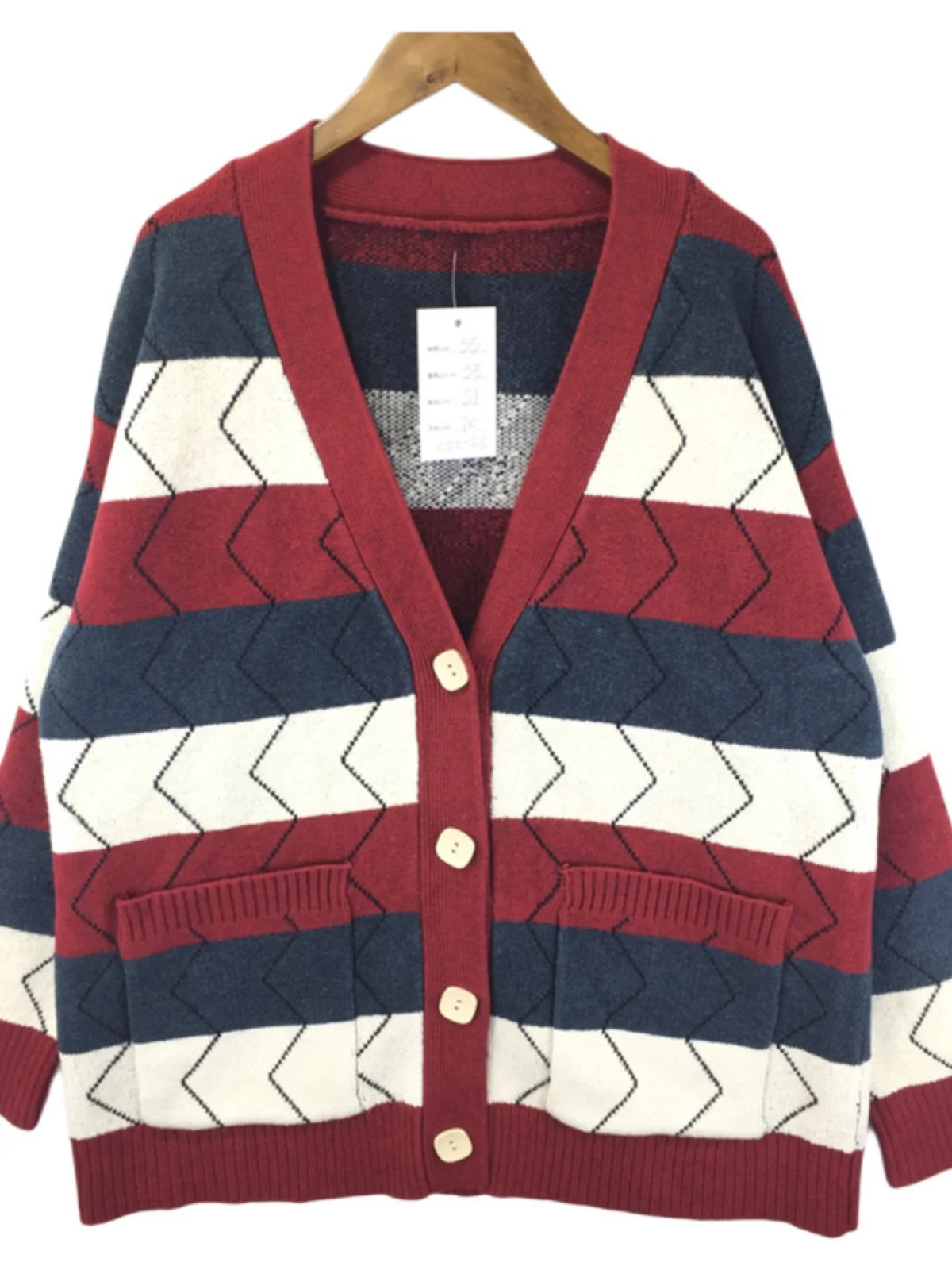 ヴィンテージ風ルーズフィットレディースセーター、ラウンドネック/Vネック/タッセル付きニットウェア、レトロカラーブロッキングシンプルカーディガン、ソフトガールロングスリーブ、秋...