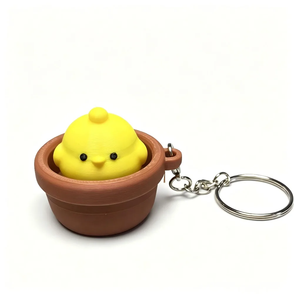 3D Printed Keycap Clicker Pendant Button Press Key Ring Keyboard Fidgets Keychain Funny Duck Panda Fidget Clicker Keychain