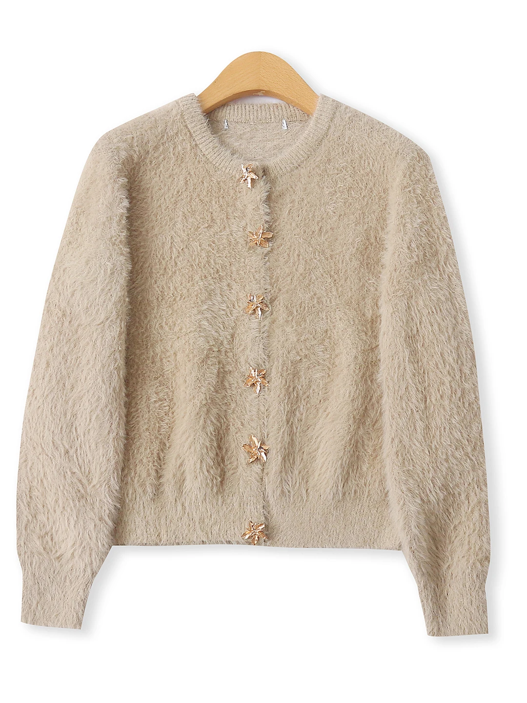 

Женский приталенный длинный свитер свека, высокоэластичный кардиган с металлическими пуговицами, осенний новый модный универсальный кардиган Sle...