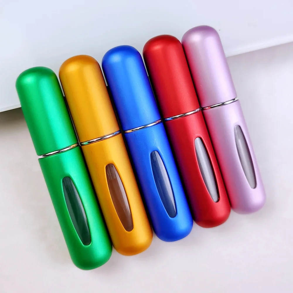 5PCS 5ml Portable Mini Refillable Perfume Bottle Spray Scent Pump Empty Cosmetic Container Atomizer Bottle for Travel