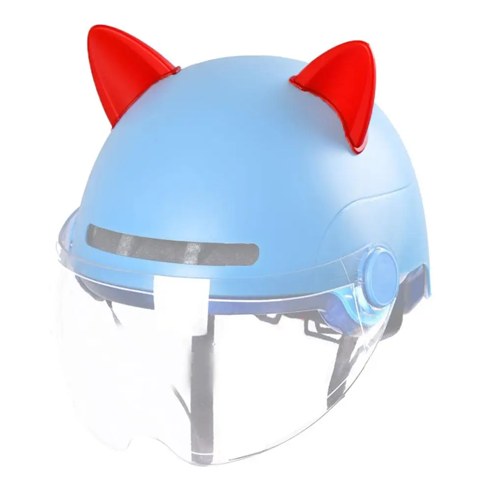 Casco de motocicleta Universal con orejas de gato, accesorios de decoración para deportes al aire libre, cuernos de Diablo, esquina, 2 piezas