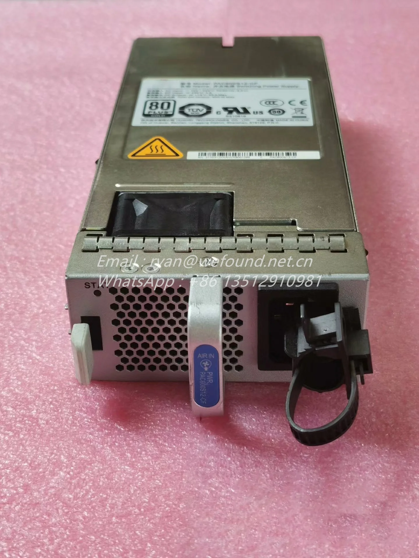 PAC600S12-CF  (F：front-to-back) 600W AC, 240V DC Power Supply Module 02312KNA