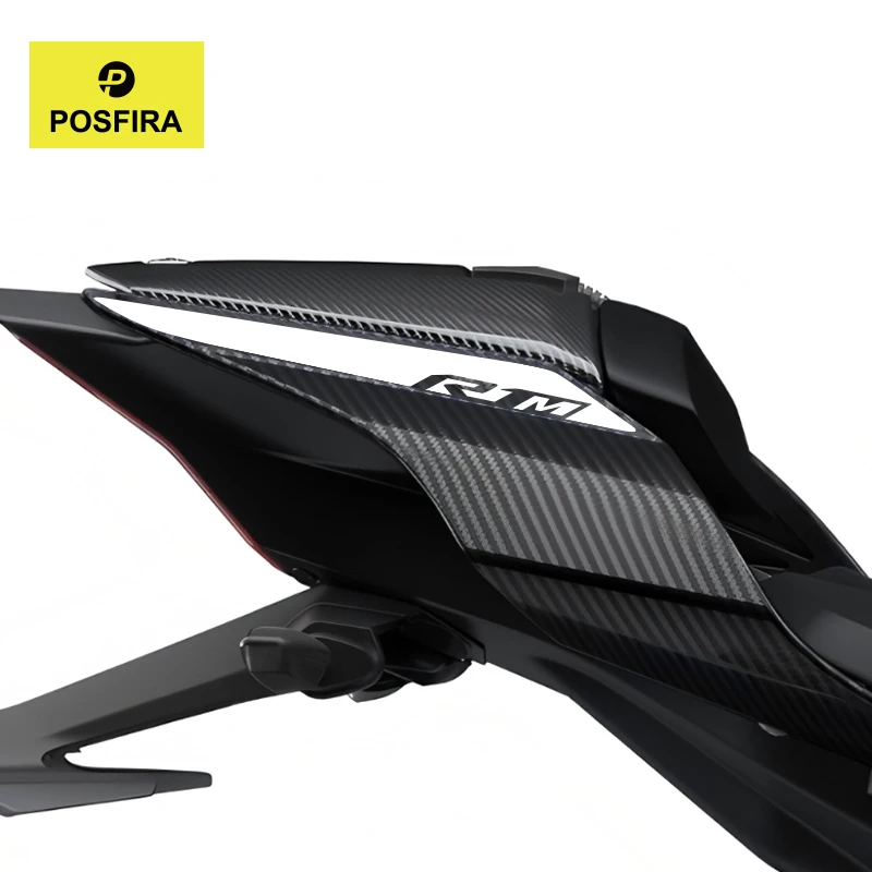 

POSFIRA наклейки на заднее сиденье мотоцикла, виниловые наклейки для Yamaha R1M 2015-2024 2023 2022 2021 2020 2019 2018, аксессуары для обтекателей
