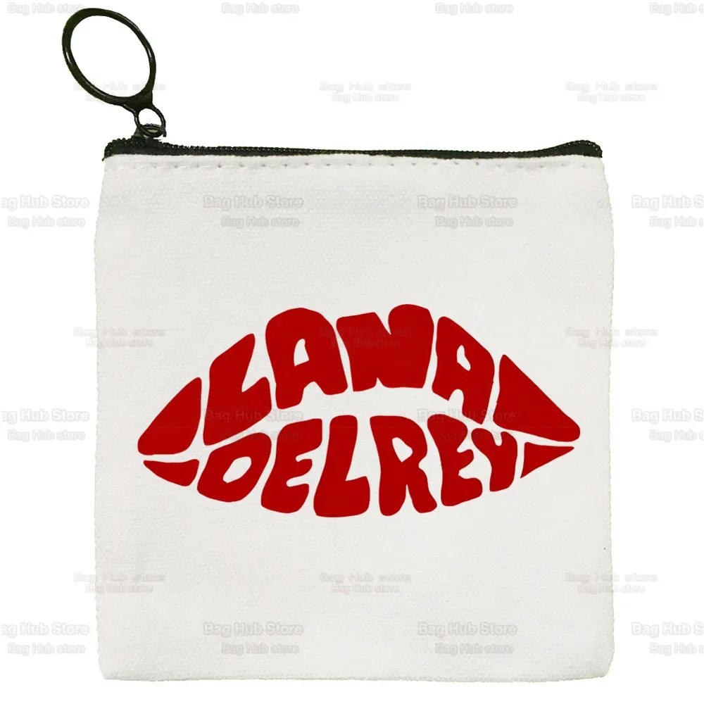 Y2k المغني لانا ديل ري حقيبة المفاتيح الكلاسيكية الرسوم المتحركة الطباعة سستة حقيبة التخزين طباعة مخصصة #1