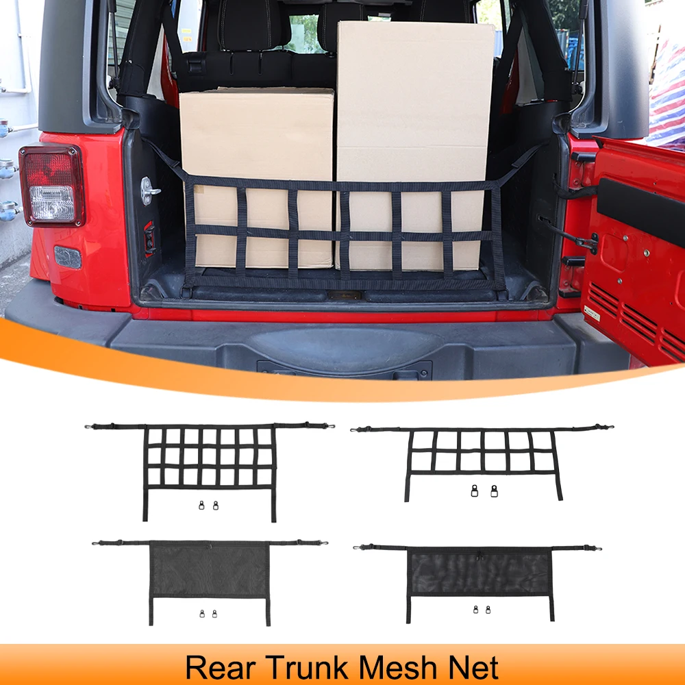 

Car Rear Trunk Luggage Net Tailgate Cargo Partition Mesh for Jeep Wrangler JK 2007-2017 Stowing Tidying Interior Accessories