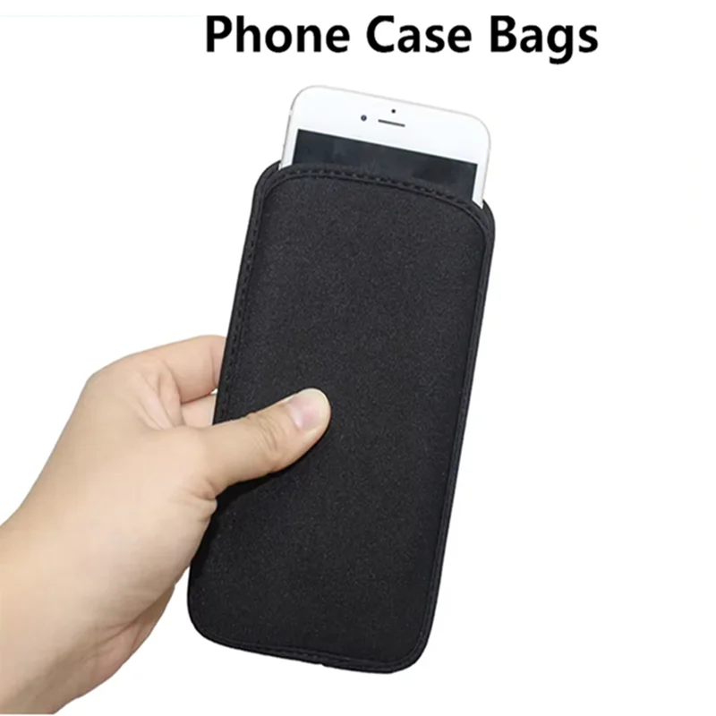 Neoprene Mobile Phone Case Bag Pouch For iPhone 14 13 12 11 Pro 5 5s 6 7 8 Plus X Xr Max Case Bag Xiaomi Samsung Phone Case Bag