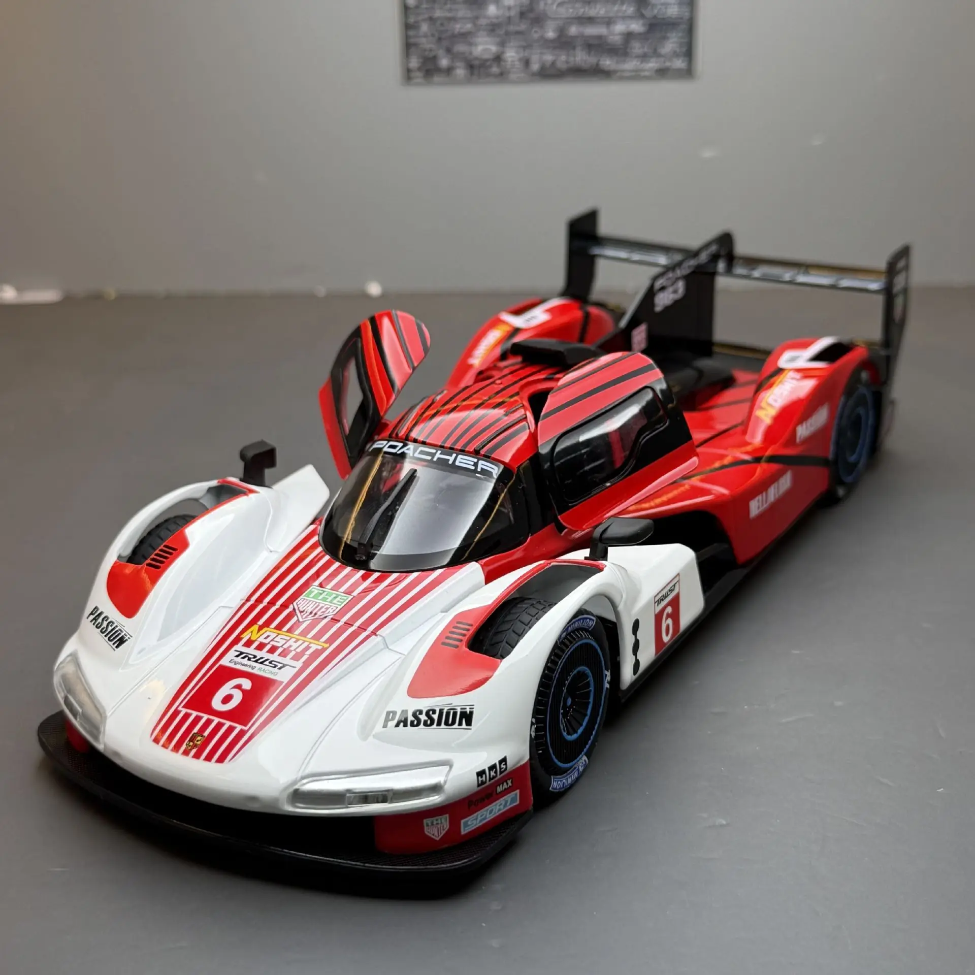 1:22 963 24h سبيكة سباق السيارات سبيكة دييكاست نموذج سيارة الصوت والضوء التراجع لعبة أطفال المقتنيات هدية عيد ميلاد #1