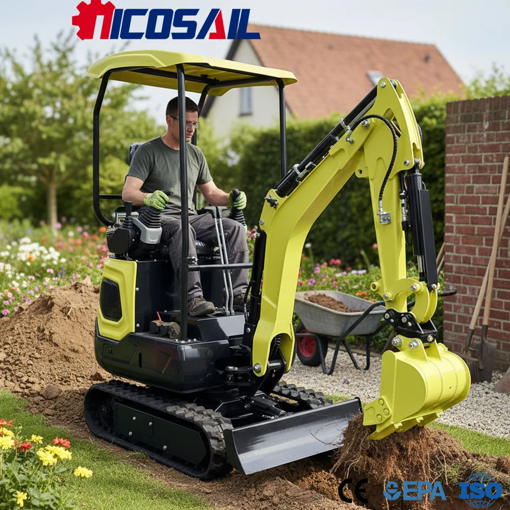 

Mini 1.2 Ton Excavator Custom Euro 5 CE Powerful Compact Digger for Garden, Field and Agriculture Use
