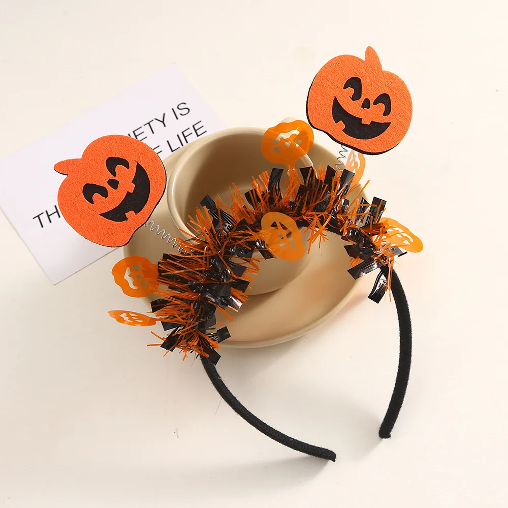 New Halloween Party Headband European and American Ghost Festival Masquerade Funny Headdress Three-dimensional Pumpkin Headband