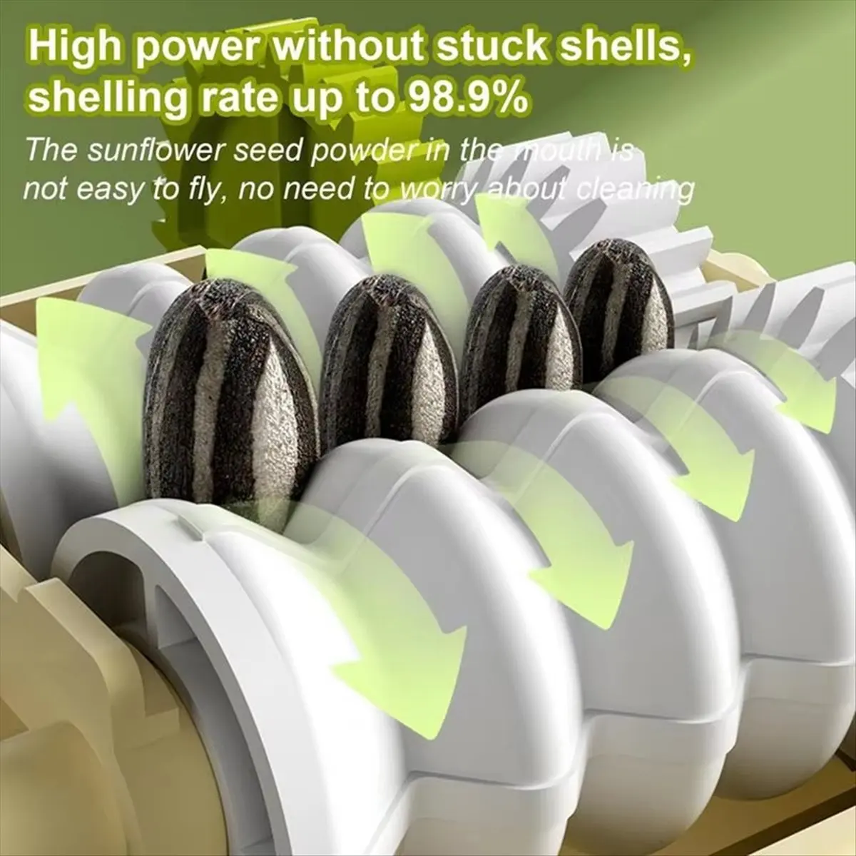 A86G NEW Rechargeable Frog Shaped Automatic Melon Seed Sheller Cartoon Smart Porous Electric Anti Pinch Hands Melon Seed Sheller