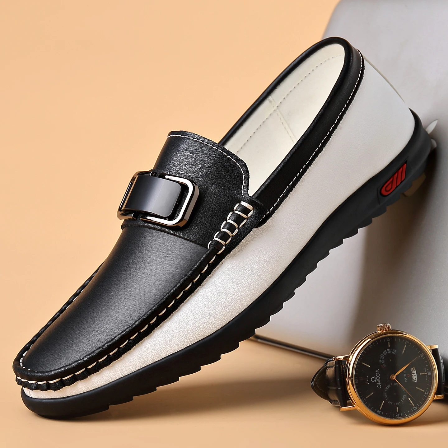 New Brand Loafers Men's Shoes All-match Formal Business Leather Shoes Soft Lightweight Men's Casual Men's Fashion Sneakers Shoes