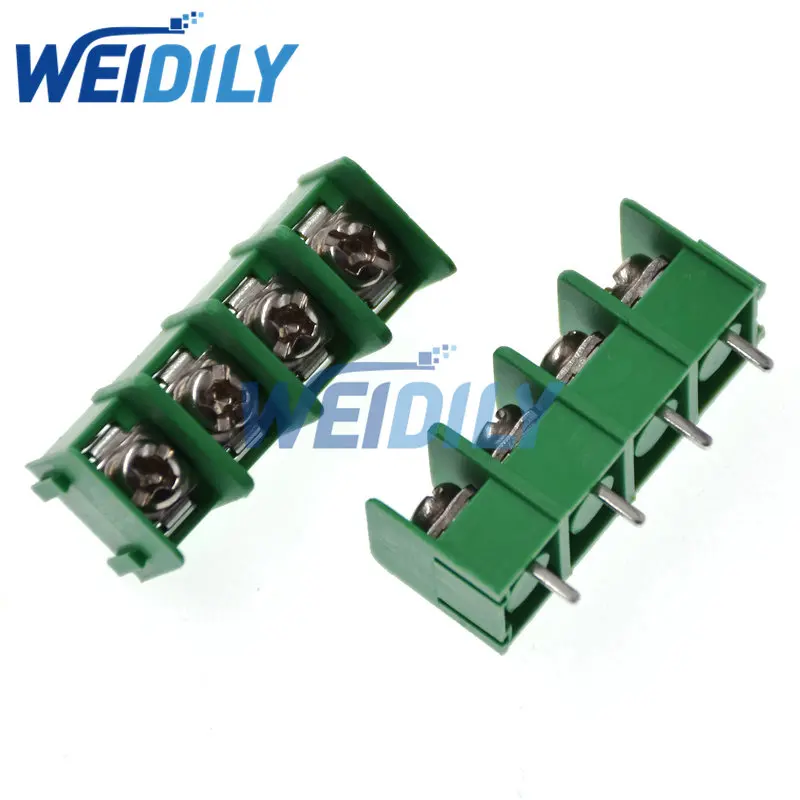 10PCS KF7.62-4P 7.62mm Pitch Connector PCB Screw Terminal Block Connector 4pin 300V 20A 22-12AWG