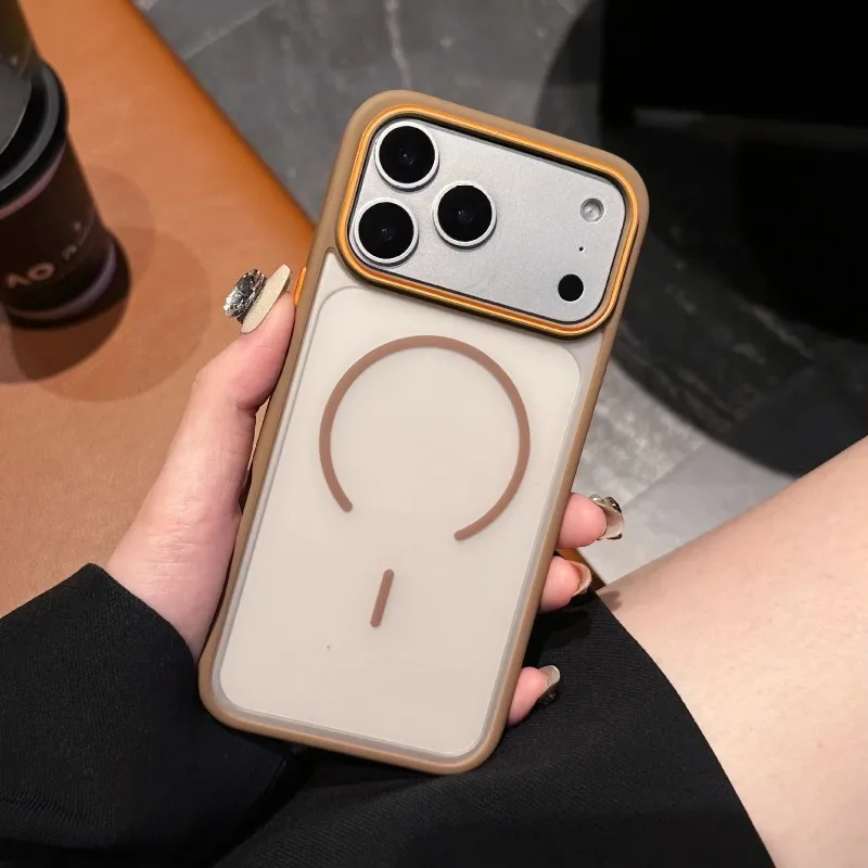 Matte Magnetic Phone Case For iPhone 13 14 15 16 17 18 Pro Max For Magsafe Charging Skin Feel Protector Cover