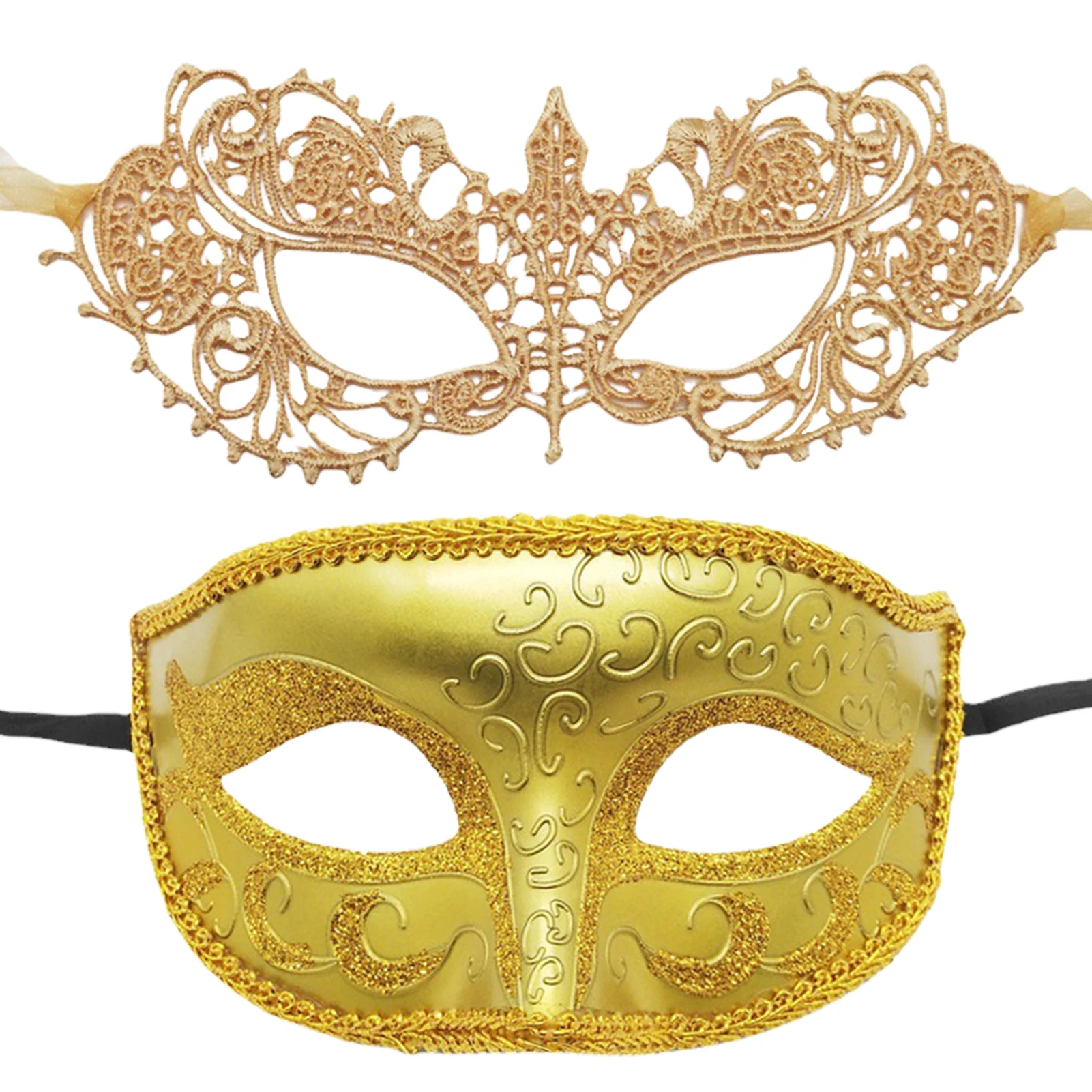 Masquerade Masks for Couple Venetian Woman Lace Men PP Cosplay Costume Carnival Prom Party Personality Headdress Masks