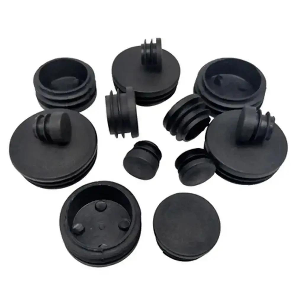 10Pcs Steel Pipe Furniture Leg Plug Floor Protectors Non-slip Round Tube Dust Cover Pipe Inserts Plugs 16 19 22 25mm