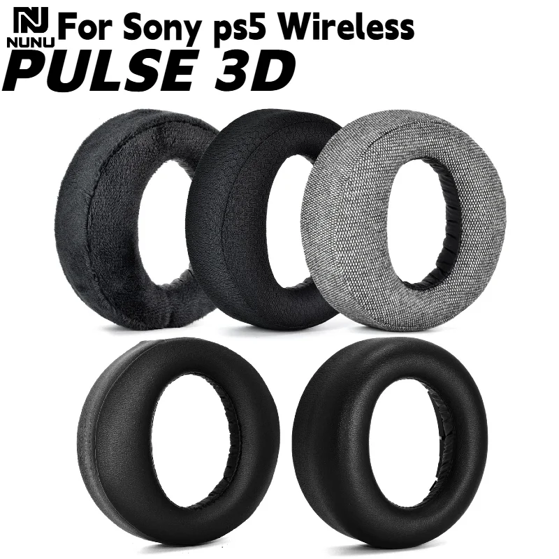 

NUNU Replacement Protein skin/Mesh/velvet Ear Pads With buckle for Sony ps5 Wireless PULSE 3D Headphones Earmuff Repair Parts