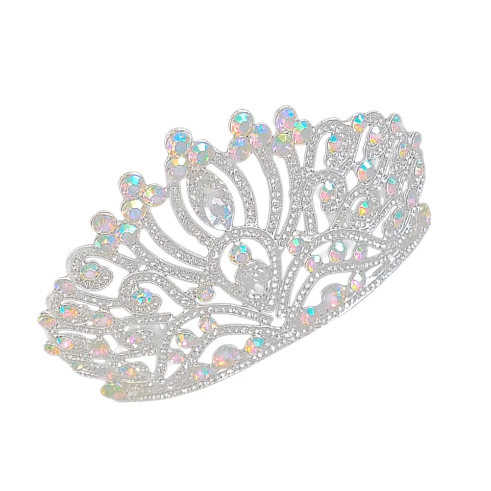 

Bridal Crown Tiara Rhinestone Headdress Bridesmaid Women Wedding Party Flower Girl Crystal Glass Durable Elegant Retro Design