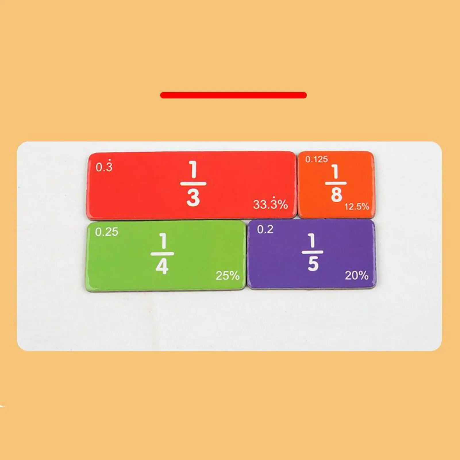Azulejos de fracción magnética, juego educativo de manipuladores de aprendizaje de matemáticas, juguete educativo para practicar lecciones de grupo, niños de 3 años