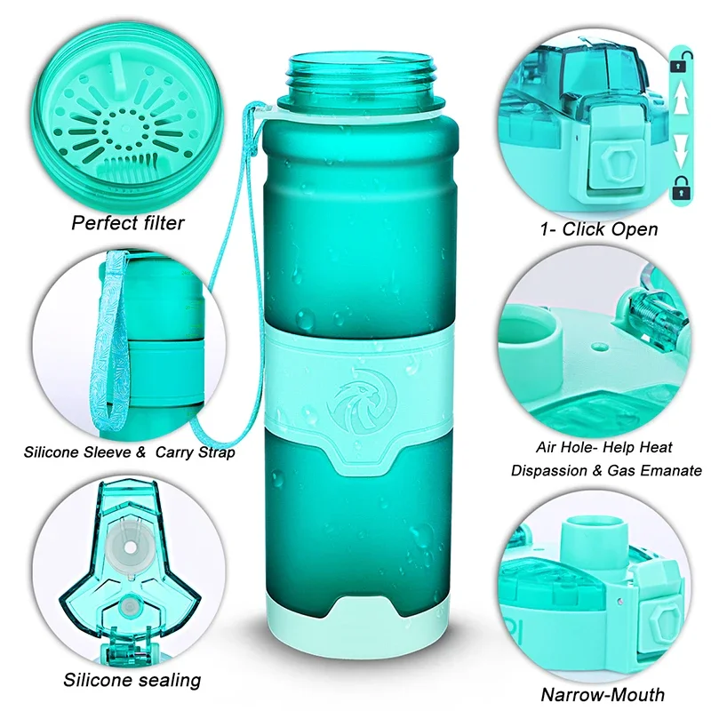 ZORRI Water Bottles Sport BPA Free Portable Leak-proof Gym Outdoor Travel Hiking Bicycle Bottle Water Gourds Garrafas De Agua