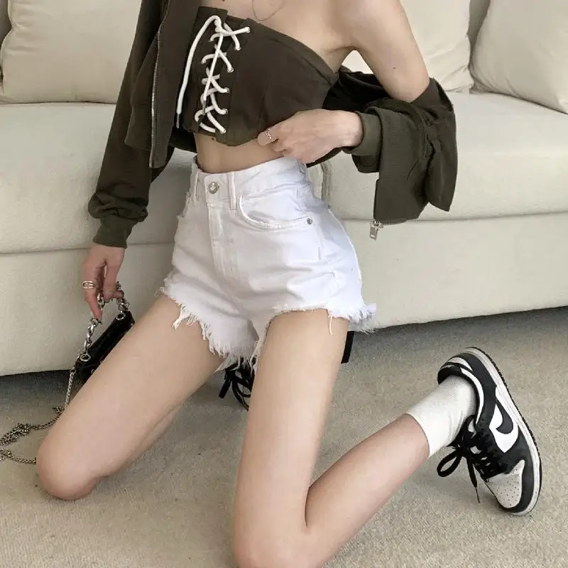 

Denim Shorts for Women in Summer New High-waisted Stretchy Hip-packed Hot Pants