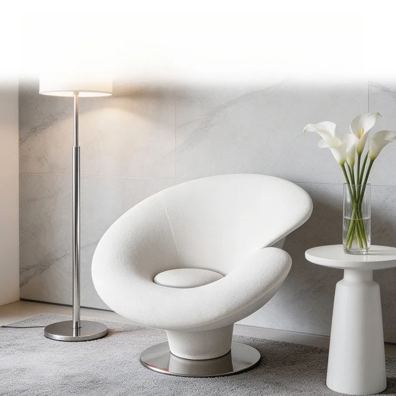 Modern light luxury apartment hotel engineering fiberglass special-shaped calla lily flower seat leisure single sofa recliner