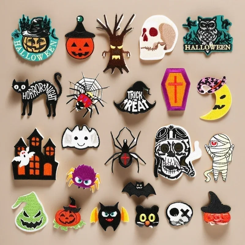 Horror Tree Demon Embroidery Cloth Sticker Mummy Patch Sticker Computer Embroidery Chapter Ghost Cartoon Haunted House