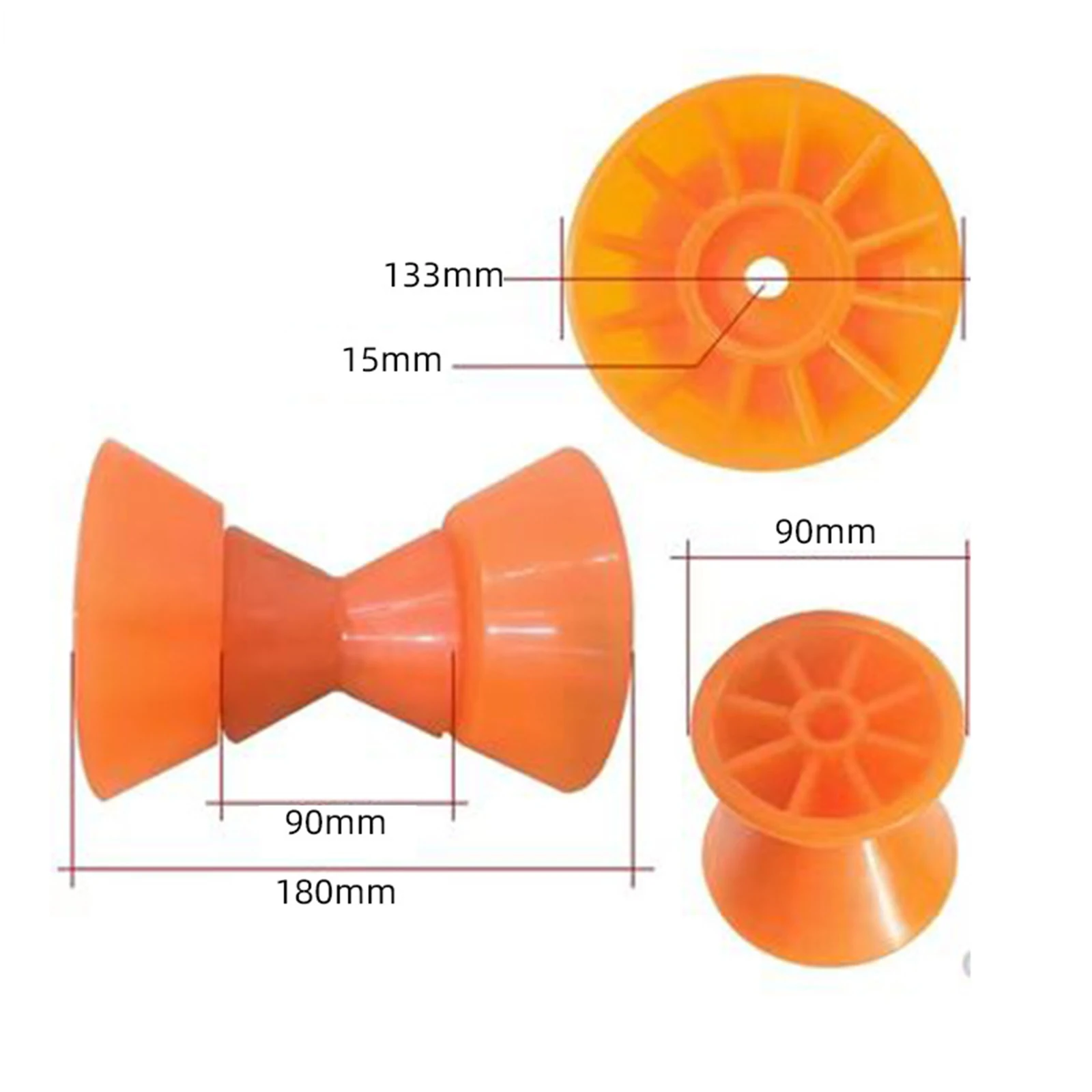 

3.5inch Boat Trailer Bow Roller 90mm Durable Molded Easy Install Lightweight wheel Bow Stop for Boat Trailer