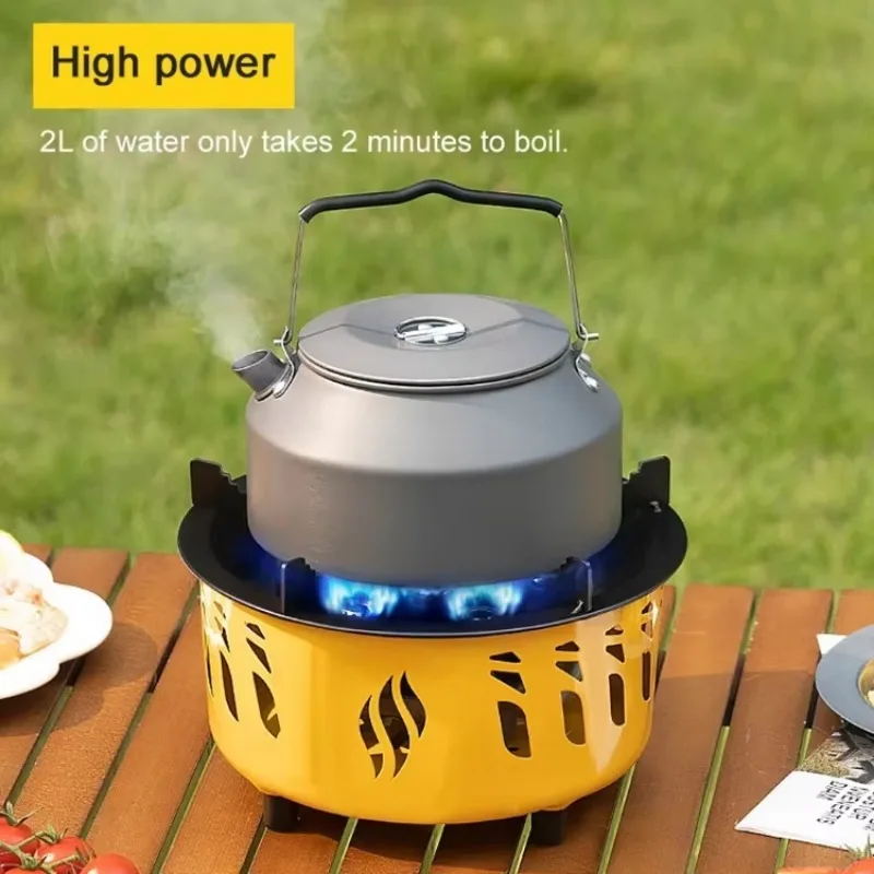 

7-Core Camping Stove High-Power Gase Burner Strong Fire Power Portable Cassette Stove Electronic Ignition Windproof Stove Tool